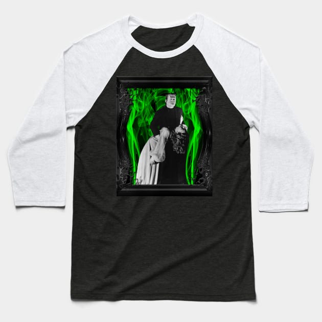 GHOST OF FRANKENSTEIN 1, THE (1942) Baseball T-Shirt by GardenOfNightmares